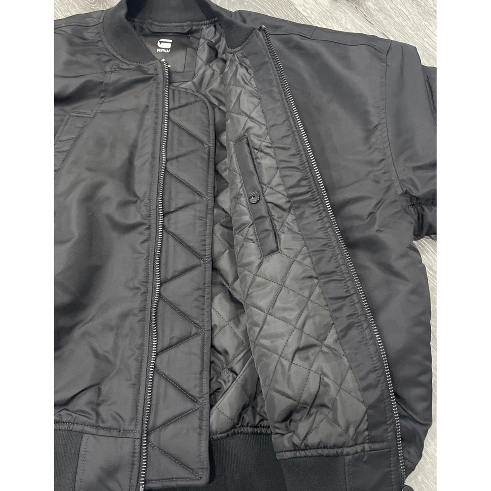 NWT G•Star Macro Balloon Bomber Dark Black Oversized Bomber Jacket Size M - Picture 14 of 16